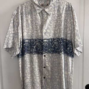 Mens Button Front Aloha Shirt